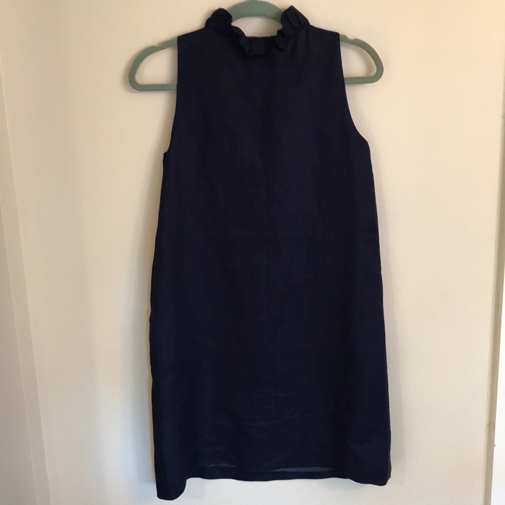 Kate Spade Ruffle Collar V Neck Dress - Picture 10 of 11